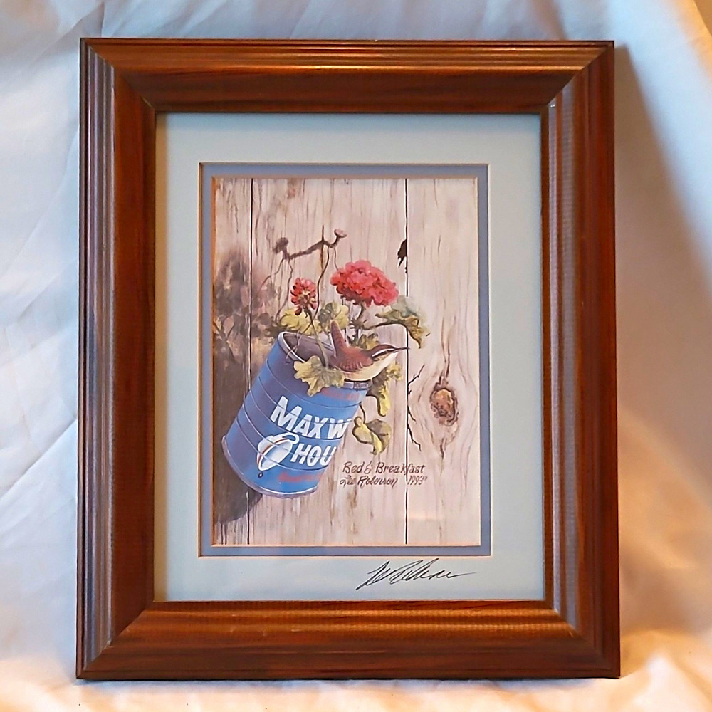 Lee Roberson Signed Print Bed & Breakfast 1993 Maxwell House Smoky Mountains Art
